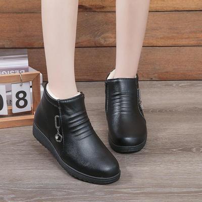 Уютные короткие хлопковые сапоги для мам — мягкая подошва, нескользящая, теплая бархатная подкладка, повседневные для осени и зимы, идеально подходят для женщин среднего и пожилого возраста.