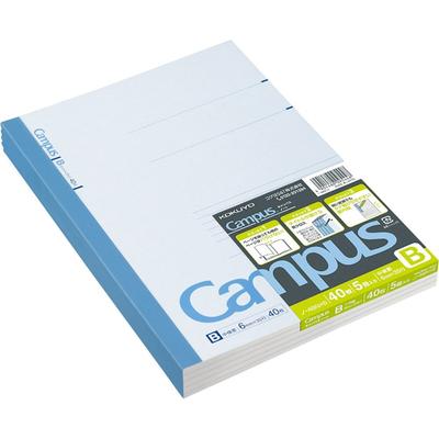 KOKUYO Campus Note B5 B-линованная, 40 листов, упаковка из 5 книг No-4BX5