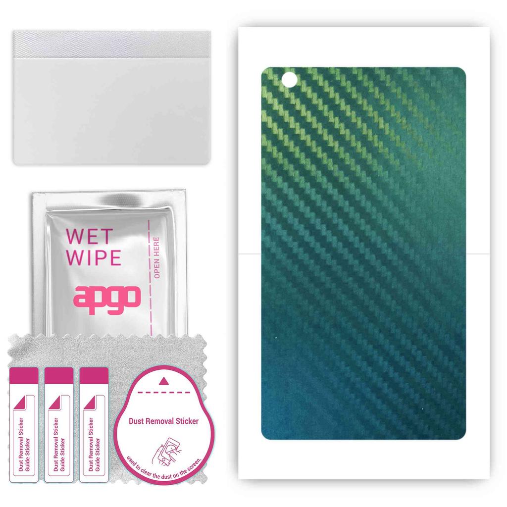 apgo Protective Skin Sticker for the Back Compatible with Huawei MediaPad M3 Lite 10, Wrap Film, Foil, Vinyl - Pattern Carbon Chameleon CAKA1