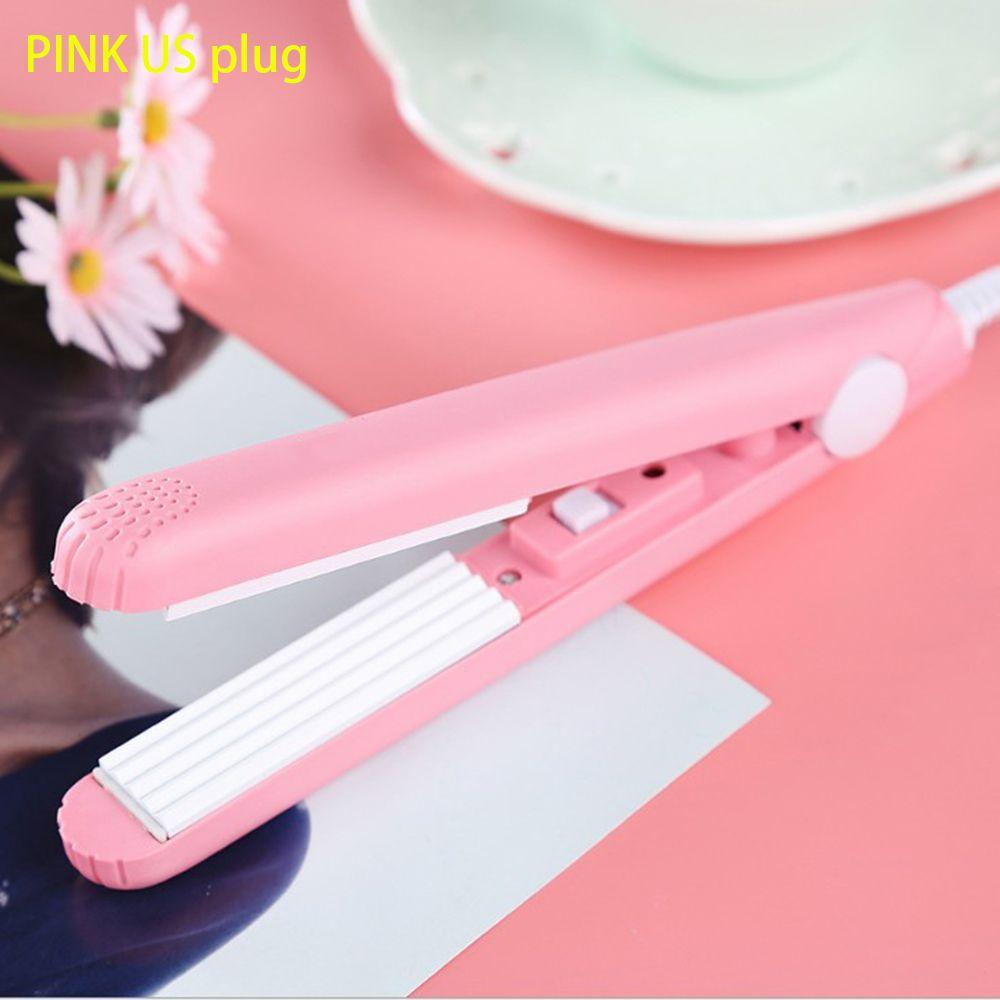 Curling Corrugated Electronic Mini Portable Corrugation Hair Crimper Straightener Iron Ceramic