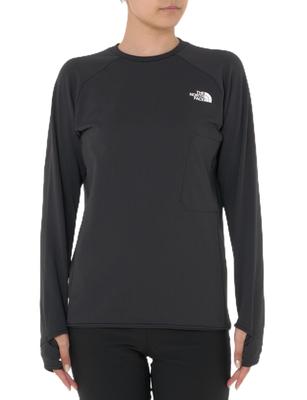 Футболка North с длинным рукавом Cut and Sew Long Thermal Versa Grid Crew, черная, WL [The Face]