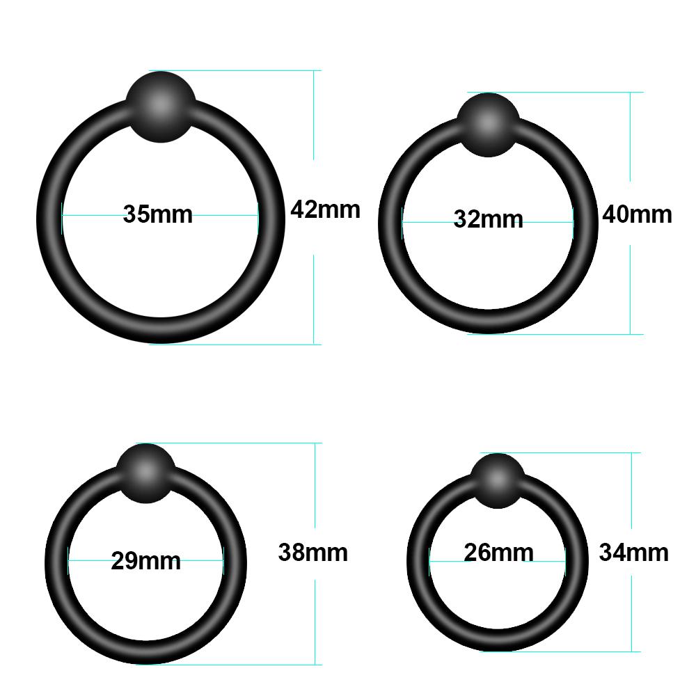 4PCS Silicone Cock Ring Erection Ring Male Delay Ejaculation Penis Ring High Elasticity Penisring Sex Toys for Men Adults 18