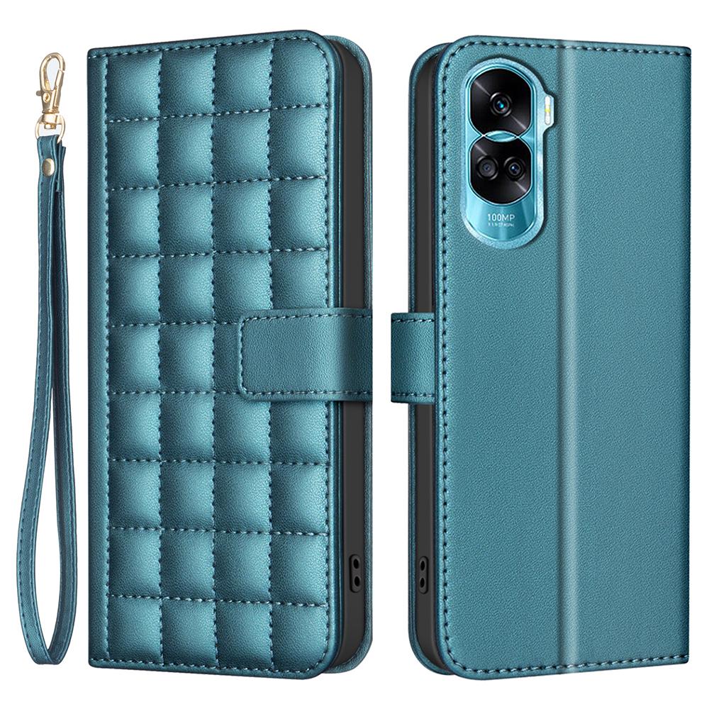 For Honor X50i 5G/90 Lite 5G Case Square Grid Pattern Leather Cover