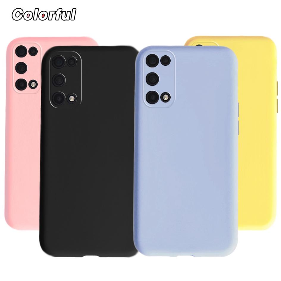 Чехол-бампер для Realme 7 5G, Чехол-обложка для Realme V5 Q2 Narzo 30 Pro 5G, Конфетные силиконовые чехлы для телефона, Мягкая обложка для Realme7 5G RMX2111, Корпус