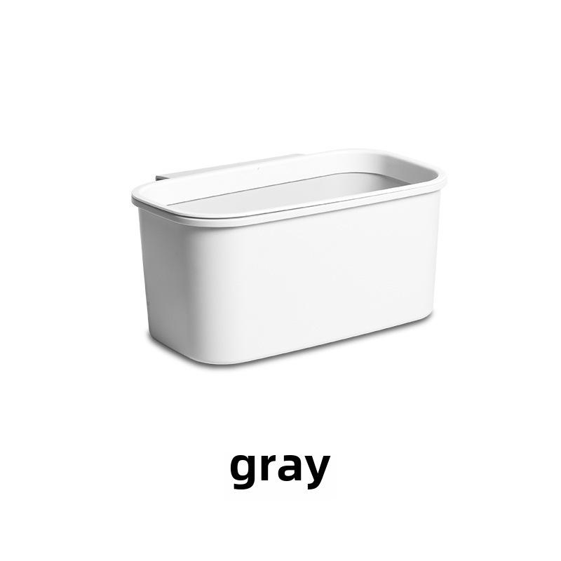 Wall-Mounted Cabinet Door Trash Can: Punch-Free Hanging Wastebasket for Kitchen or Dorm