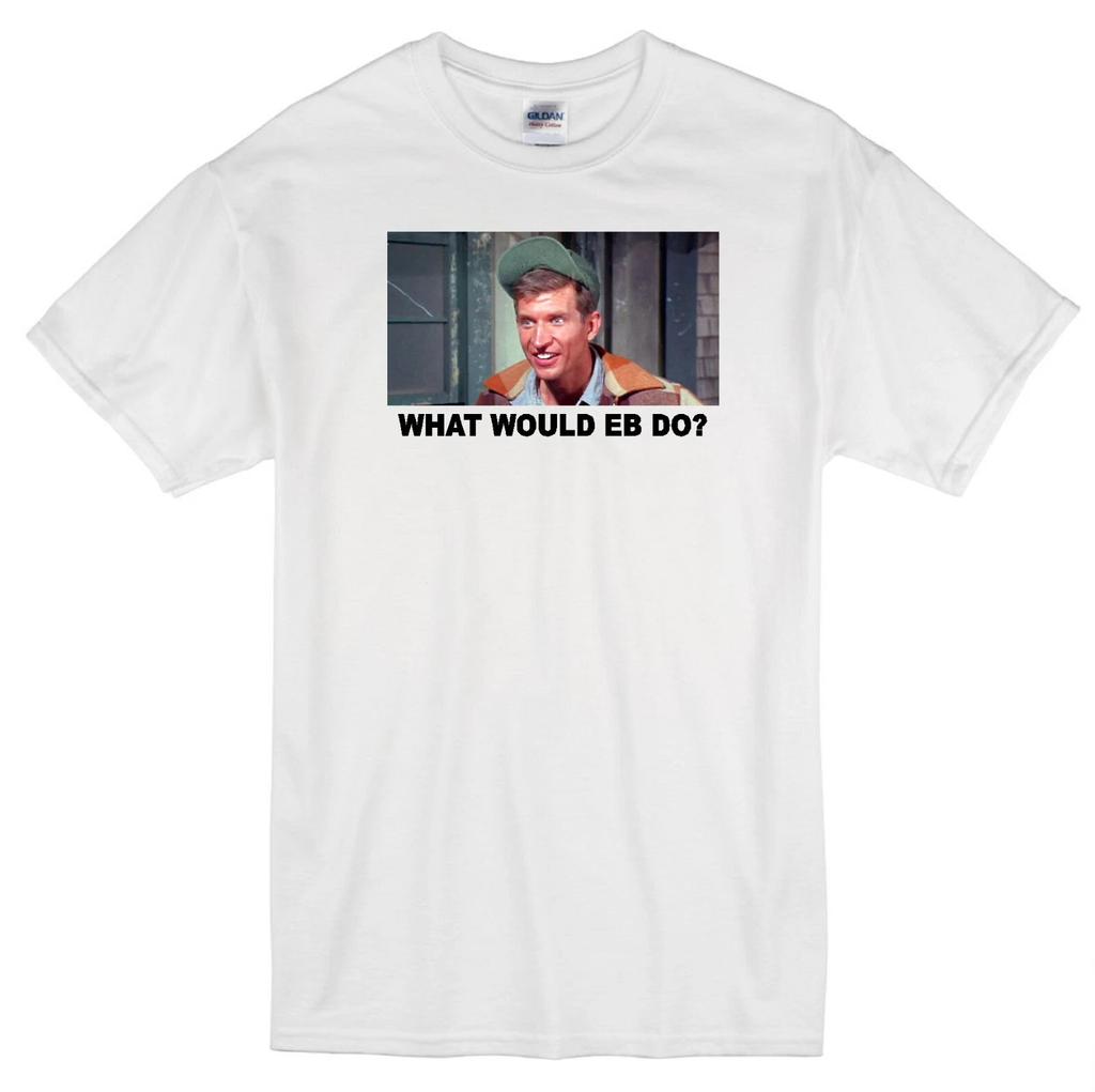 EB DAWSON WWD? GREEN ACRES TOM LESTER TV COMEDY WHITE T-shirt