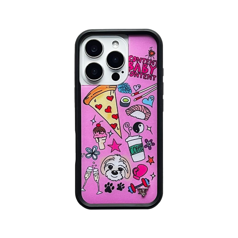 Чехол для телефона 'Wildflower Happy Girl Meow' для iPhone 12 13 14 15 16 Pro Max Plus 17Pro Max 3D Щенок Леопард Волна клетчатая ткань wf Чехол