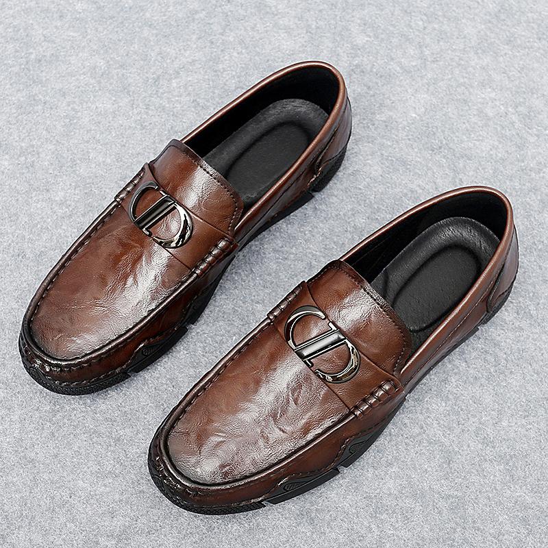 Лоферы Кожаные Туфли для Мужчин Гольф Работа Бизнес Мужская Зеркальная Роскошная Обувь Дизайнер Скейт Крикет Стильная Повседневная Плоская Обувь