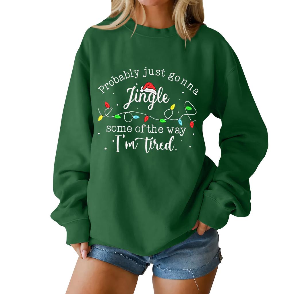 Christmas T-Shirts And Sweatshirts, Women'S Sweatshirts, Long-Sleeved Pullover Sweatshirts, Women'S Long-Sleeved Tops