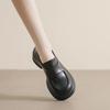 Platform Loafers Women's Shoes Trend Autumn and Winter New Round Head British Style Small Leather Shoes Single Shoes Women