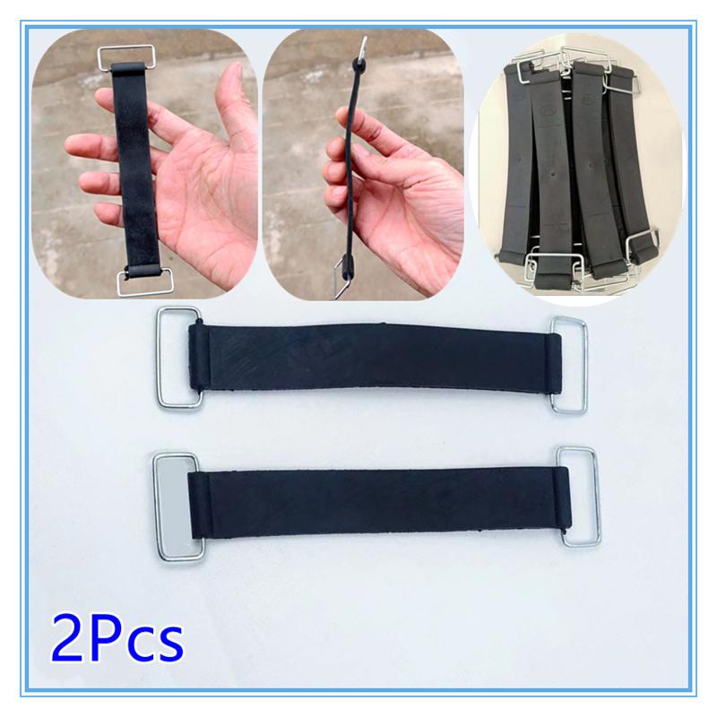 2 шт., резиновый ремешок для аккумулятора, эластичный бинт для автомобиля, мотоцикла, аксессуары, прочный фиксированный держатель, ремень для скутера, растягивающийся