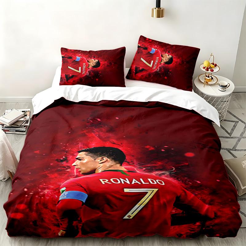 Cristiano Ronaldo 3pc set Perfect for bedroom use Comfortable bedding set includes a duvet cover and two pillowcases Ideal birthday or Christmas gift