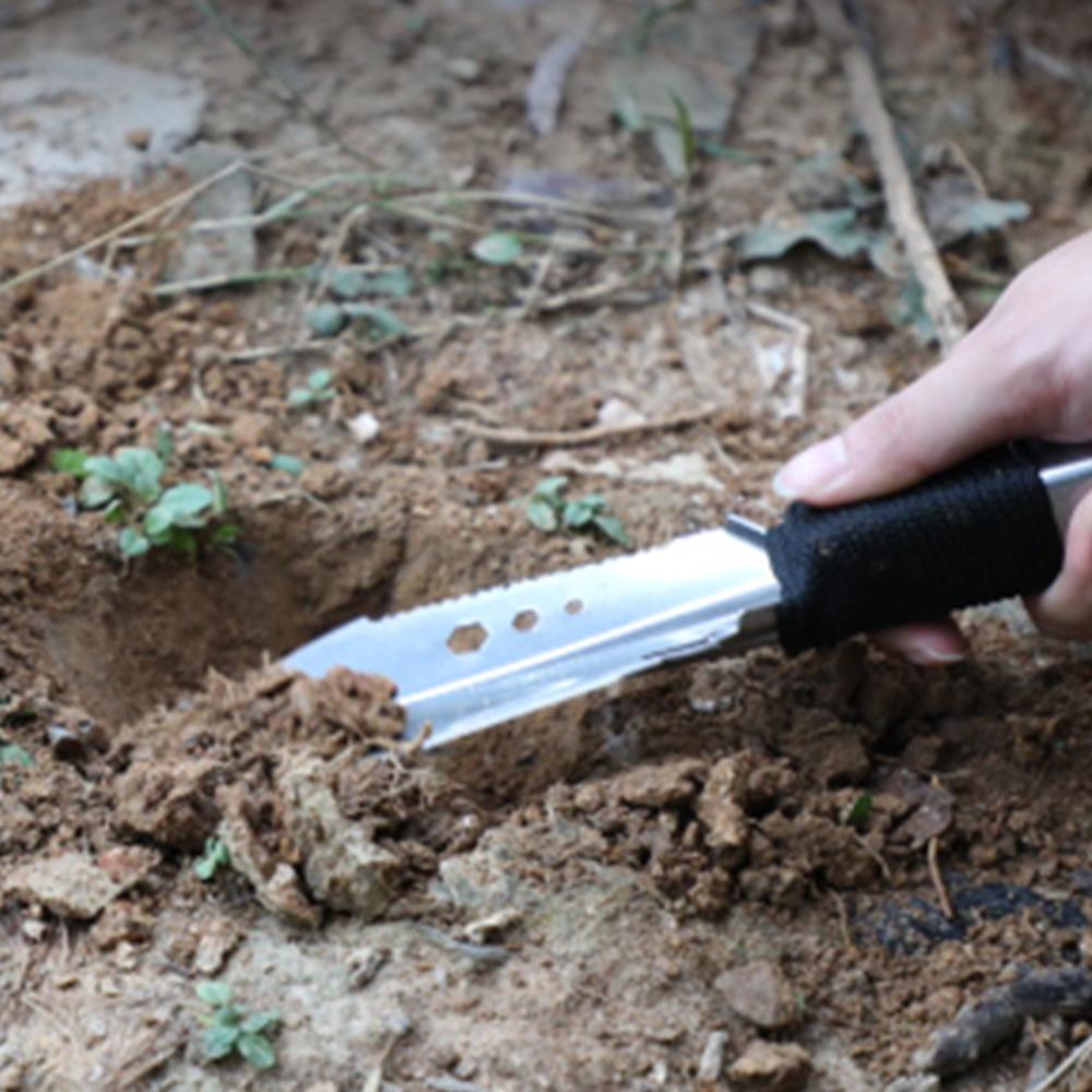 8 в 1 многофункциональная лопата для кемпинга, портативная ручная лопата для улицы с сумкой для хранения для пеших прогулок