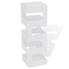 White Square Umbrella Stand Storage for Canes Sticks Steel 48.5 Cm