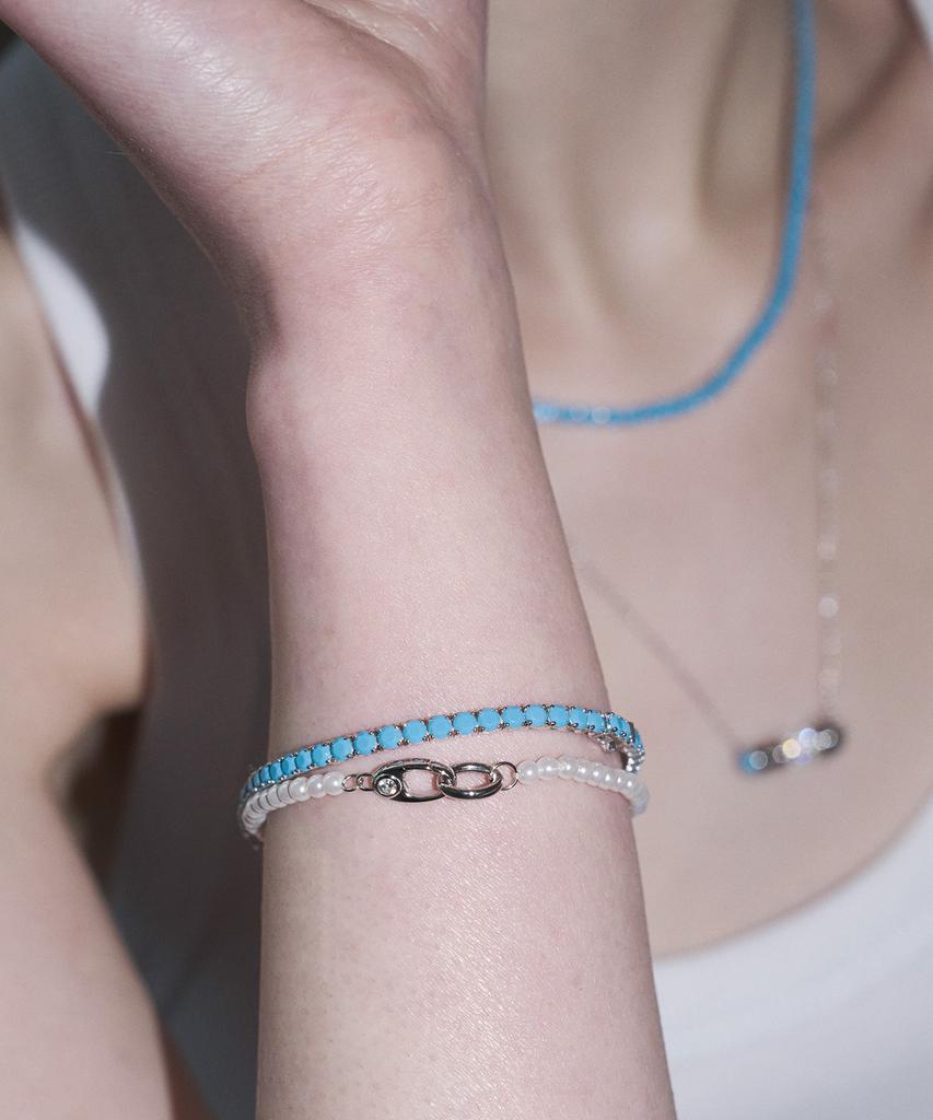 Lisse [Серебро 925 пробы] Звеньевое ожерелье с жемчугом B