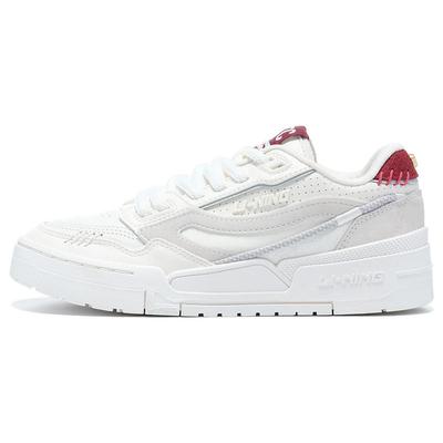 Li Ning 001 BTC Prm Износостойкие Дышащие Низкие Кеды для Скейтборда Женские Бело-Серые AGCT004-3