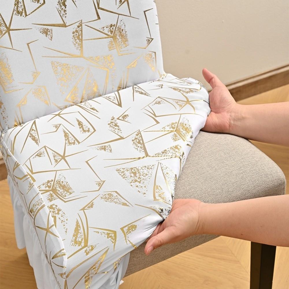 Dustproof Skirted Chair Cover Wear-resistant Dinning Seat Case Chair Slipcover Living Room