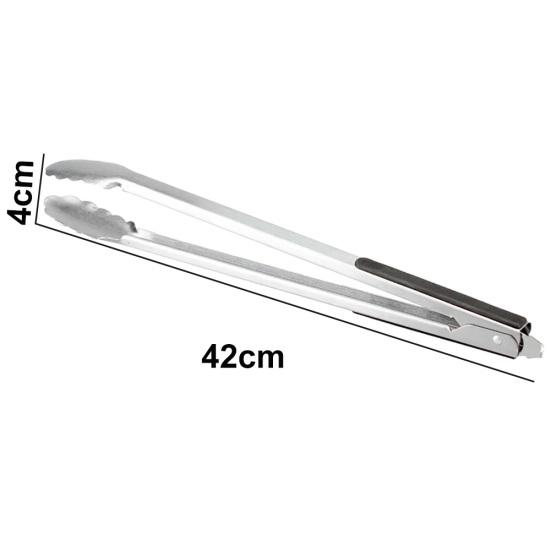 16-дюймовые длинные устойчивые кухонные щипцы для барбекю, тепловой зажим, салаты, гриль, мясо рыбы