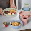 3 шт./набор Посуда Цветной Улучшенный ПП Тарелка, Миска и Чашка Набор для Домашнего Использования Подходит для Семейных Посиделок, Отелей