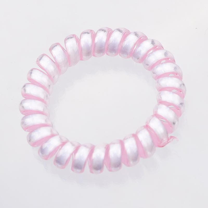 Корейская мода Спиральные резинки для волос Простые однотонные Кольца для волос-пружинки для женщин Держатель для хвостика Эластичная резинка для волос Аксессуары для волос