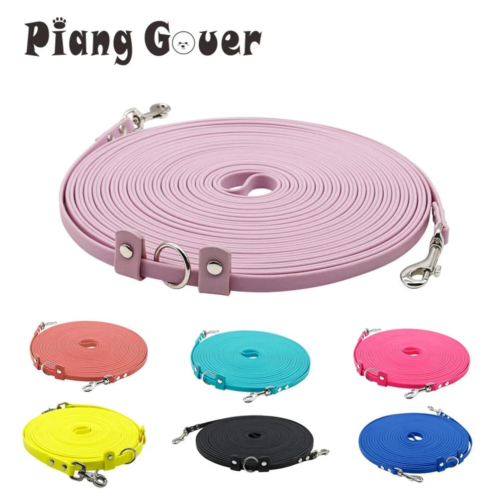 15 м ПВХ поводок для собак с двумя головками, водонепроницаемый поводок для домашних животных, для тренировок на свежем воздухе, мягкий трос для выгула домашних животных с двумя головками
