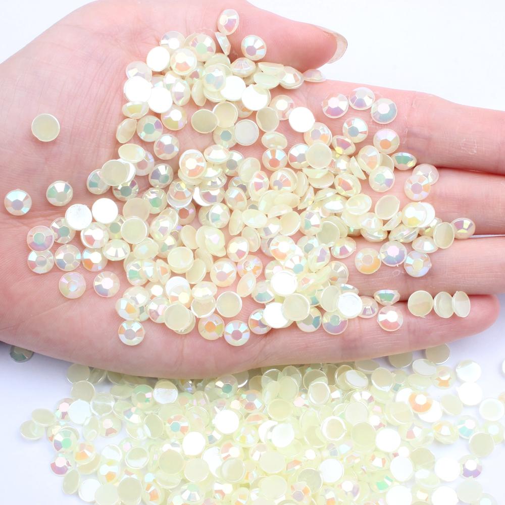Новый стиль 8 мм Плоская основа Граненые 2000 шт. Свободные акриловые стразы для сумок Наборов ожерелий Маникюра и Заплаток со стразами