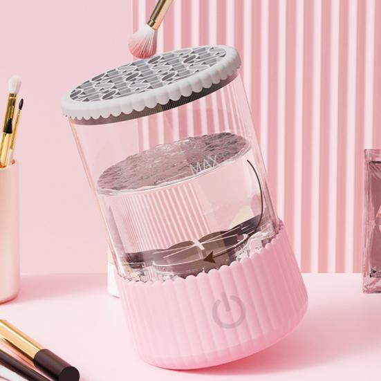 Электрический очиститель для кистей для макияжа USB Автоматическая машина для чистки косметических кистей Многофункциональная сушилка для косметических кистей Держатель Контейнер для мытья инструментов