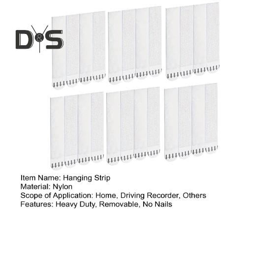 12 Pairs Picture Hanging Strip Heavy Duty Sticky Picture Hanger Removable No Nails Adhesive Photo Frame Mounting Artwork Poster Wall Hanging Tape