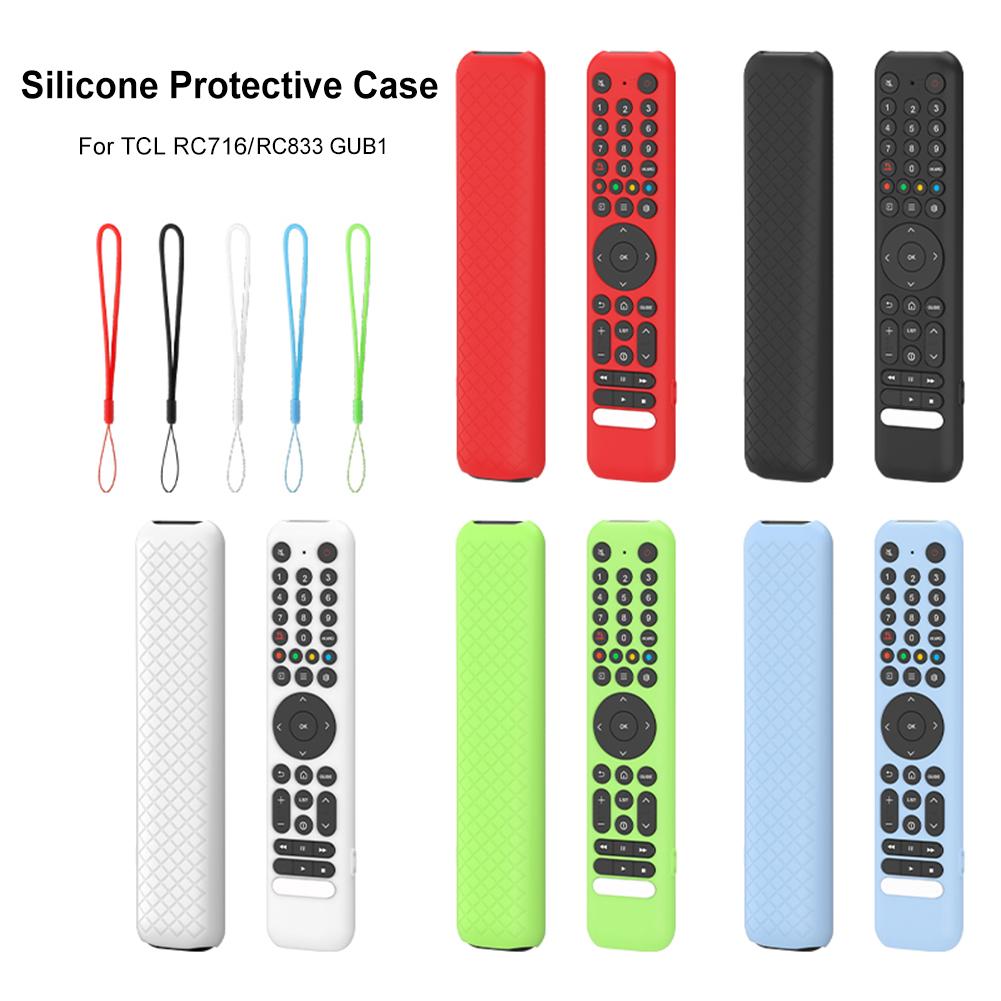 Silicone Remote Case for TCL RC716/RC833 GUB1 Remote Protective Case Anti-Slip Remote Cover Shockproof Silicone Sleeve Anti-Drop