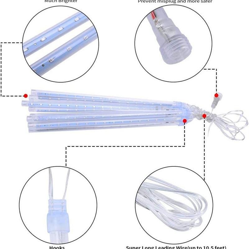 Светодиодные уличные огни «Метеоритный дождь» Водонепроницаемые огни для дерева Декор для внутреннего сада Подвесные огни для дерева Европейская вилка