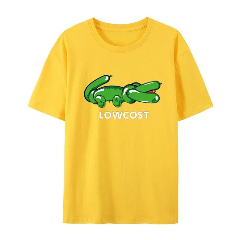 Мужская футболка с принтом 100% хлопок Мужская футболка с забавным узором Женская летняя футболка