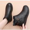 Winter Genuine Leather Women Ankle Boots Shoes Women Thick Plush Warm Casual Ankle Boots Mother Waterproof Non-slip Booties