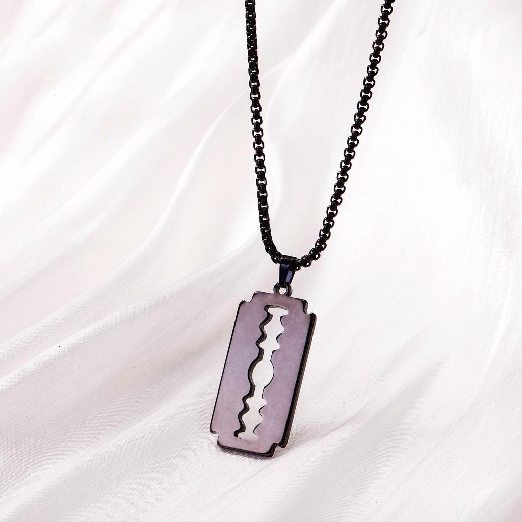 Модное ожерелье из титановой стали: Унисекс Подвеска из нержавеющей стали в виде полой звезды, Длинная цепочка