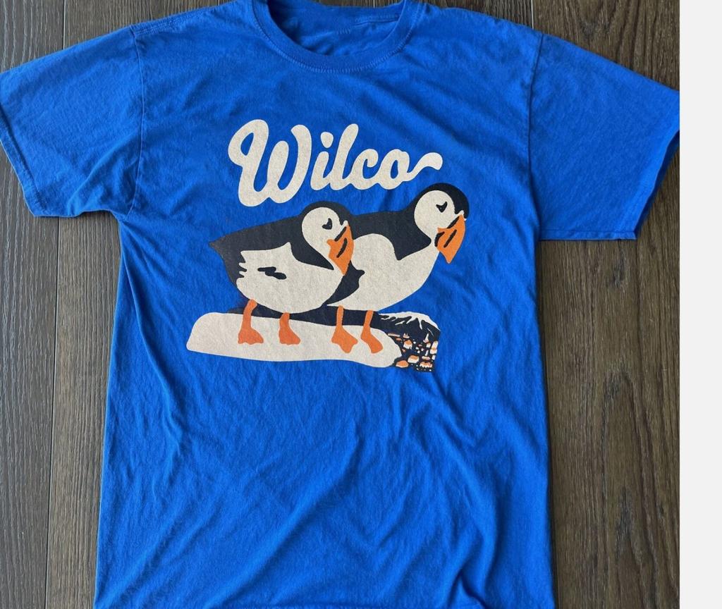Коллекция WILCO TOUR Подарок для фанатов группы от S до 4XL Синяя футболка