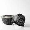 Pearl Metal Перфорированная миска и дуршлаг, Ограниченная серия, Черный, 15 см / 18 см / 21 см, Нержавеющая сталь, Набор из 3 предметов, BLKP, Черный, AZ-5036