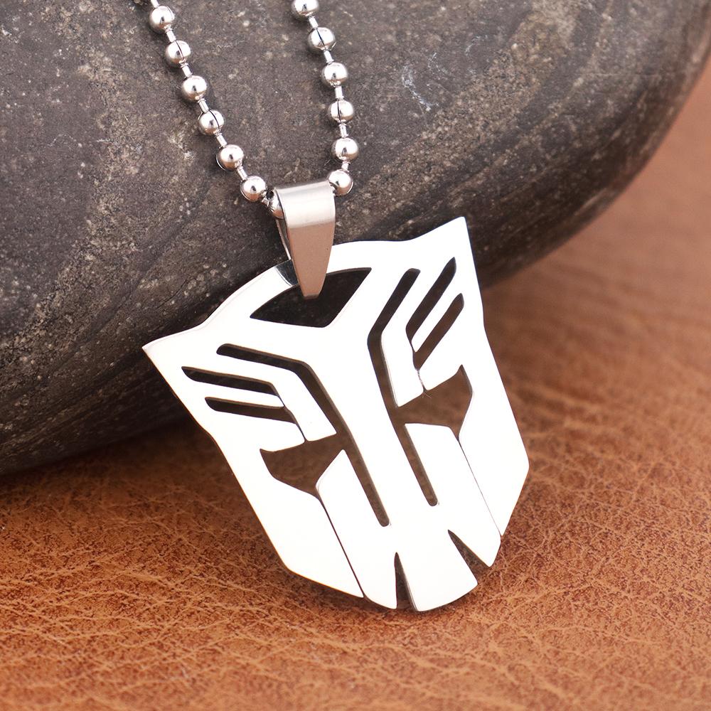 Trendy Simple Autobots Pendant Popular Movie Optimus Prime Decepticon Necklace for Men Gift Popular Charm Jewelry