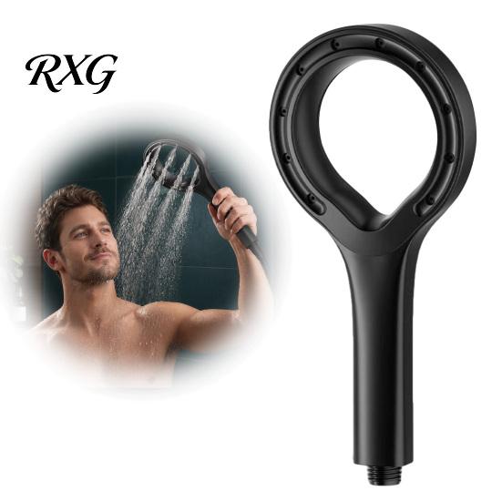 Durable Shower Head Head, Large Ring Shaped, High Pressure Handheld Spray, Modern Bathroom Water Flow Accessory, for Home Coverage Spray