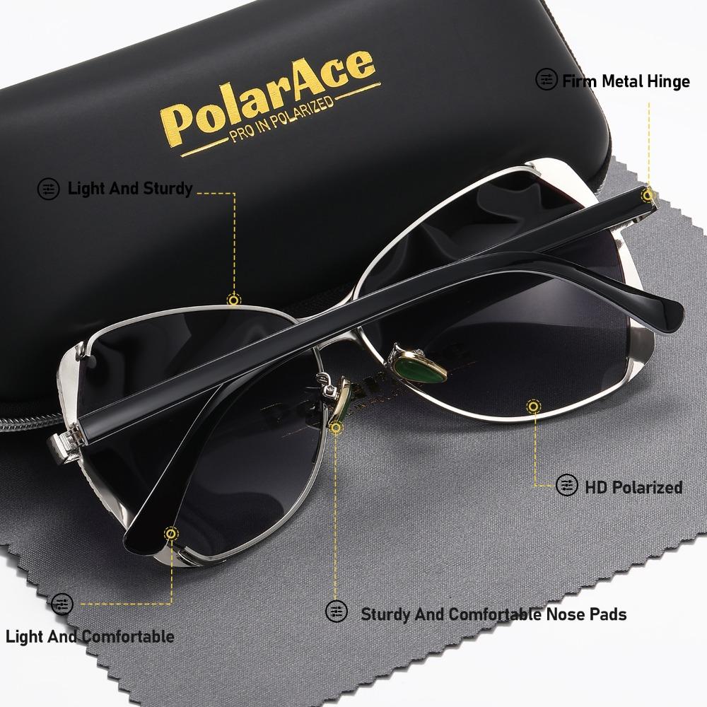PolarAce Unisex Butterfly Frame Metal Polarized Fashion Driving Sunshade Sunglasses, UV400