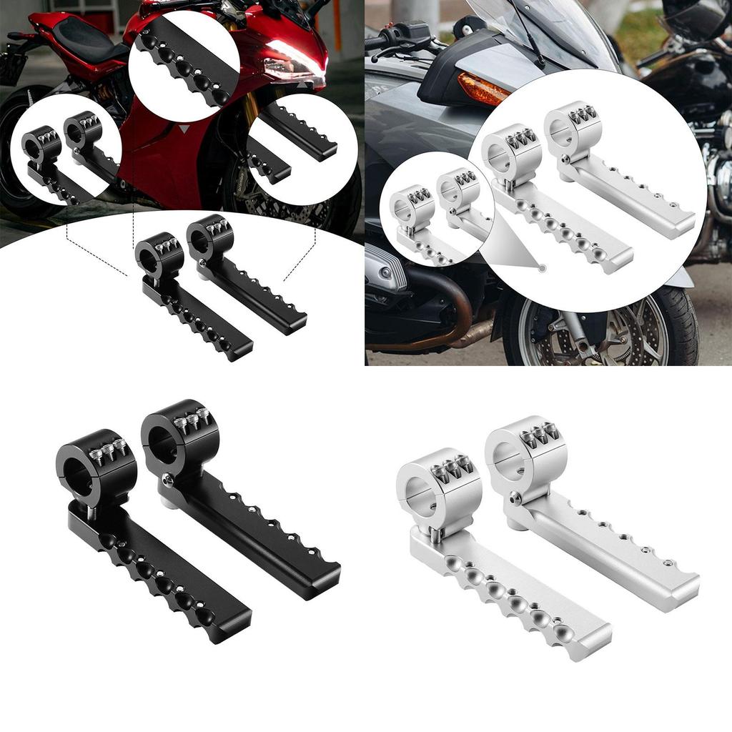 2Pcs Highway Pegs with Mount Clamp Kit, Highway Bar Foot Peg Footrest Folding Footrest for R1300GS