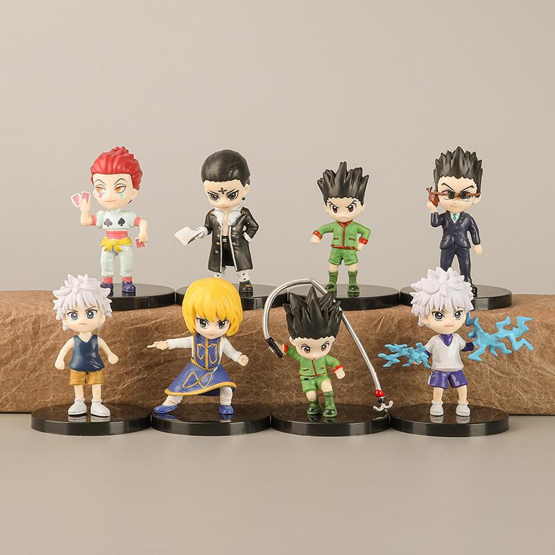 8 шт. Hunter x Hunter ГОН ФРИКС Аниме Фигурка Киллуа Золдик Фигурка Действия Курапика Фигурка Японская Коллекционная Модель Кукла Игрушка