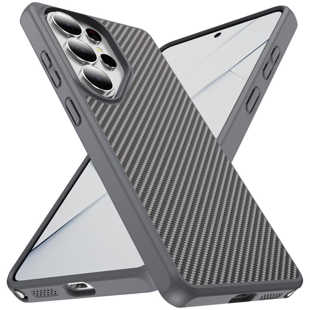 Чехол для Samsung Galaxy S26 Ultra S25 Plus S23 S24 Ultra Защита от падений Чехлы с матовым покрытием под карбоновое волокно
