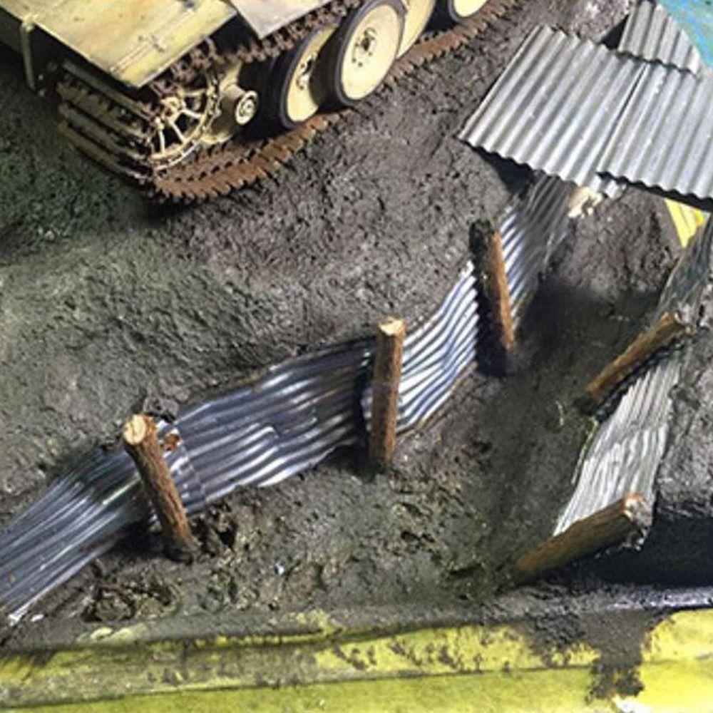 Scale Sand Table Building Making Miniature Corrugated Tile Scene Model Wargame Scenery Steel Shed