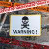 1Pc Halloween Props Window Prop Warning Line Plastic Skull Head Warning Tape Signs Halloween Decoration Witch Balloons Lot