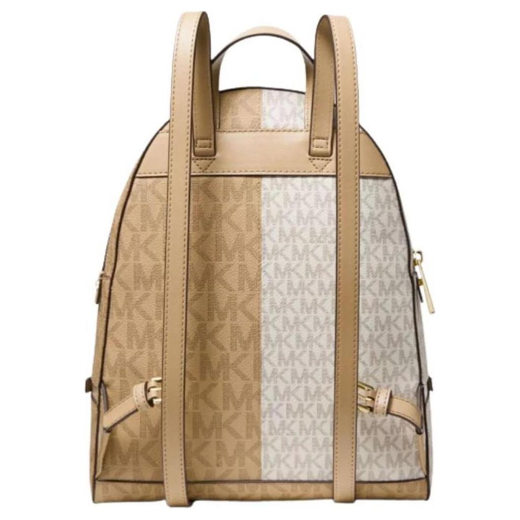 Michael Kors Рюкзак из мягкой кожи с покрытием из холста, средний, женский, ванильный 30S2GEZB8B-VANILLA-MLTI