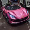 Детский электрический четырехколесный автомобиль-каталка с пультом дистанционного управления, перезаряжаемый, двухместный