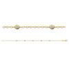 [R5832] - Gold Plated Bracelet 'Sissi' White Gold - 3 Mm
