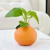 Orange Shaped Vase Small Design Hydroponics Vase Decorative Orange Fruit for Home Office
