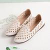 2025 Spring and Autumn New Embroidered Hollow Beef Tendon Soft Sole Single Shoes Women's Fashion One-pedal Flat Bottom