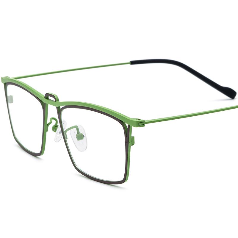 Unisex Retro Geek Multi-Color Titanium Myopia Glasses Frame