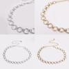 Elegant Gold And Silver Metal Waist Chain With Hook Closure For Daily Fashion